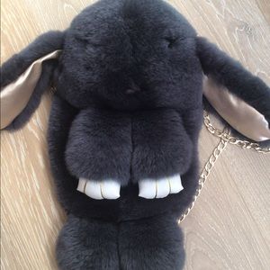 Faux Fur Bunny Shoulder Bag